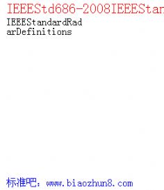 IEEEStd686-2008IEEEStandardRadarDefinitions