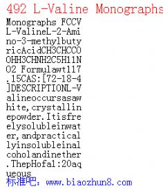 492 L-Valine Monographs FCCV